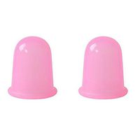 LAAT 2PCS Creative Cupping Therapy Vacuum Cups Anti-cellulite Cupping Silicone Massage Cupping Full Neck Face Body Massage for Relax Muscles (Pink)