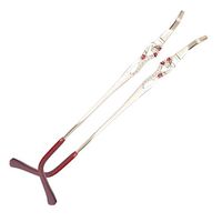 1 Pair Women Rhinestone Eyewear Replacement Temples for Rimless Glasses, Gold