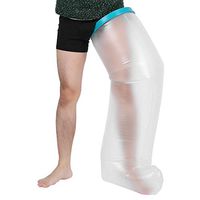BIHIKI Full Leg Waterproof Cast Cover,1 Pc Adult Clear Waterproof Cast and Bandage Protector,Best Watertight Protection