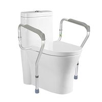 XF Elderly Independent Safety Toilet Guardrail Auxiliary Frame Without Punching Easy to Install, with Non-Slip Handrails (Color : A)
