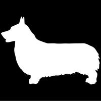 Pembroke Welsh Corgi Decal Sticker (White), Decal Sticker Vinyl Car Home Truck Window Laptop