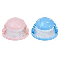 Pet1997 2PC Tricolor Combination Washing Machine Universal Float, Filter Bag Laundry Ball, Floating Pet Fur Catcher Filtering Hair Removal Device Wool Cleaning Supplies (Pink+Blue)