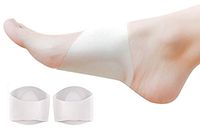 Foot Arch Support Low Arch and Fallen Arch Support - Soft Gel Sleeves for Plantar Fasciitis&Flat Foot Arch Pain Relief - 2 Pieces (Small | W5.5-9 l M4.5-7.5)