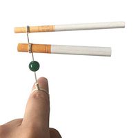 Lzttyee Personality 2-in-1 Cigarette Holder Smoking Ring for Smokers, Double Rings for Both Women and Men Cigarette (Silver, M)