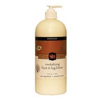Revitalizing Foot & Leg Lotion by Lotus Touch - Pure Blend of Nourishing Safflower Seed Oil & Coconut Oil with Peppermint, Rosemary & Lavender Essential Oils - Uplifting & Energizing Scent - 32 Ounces