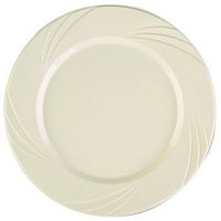 Newbury Collection 9" Beige Plastic Plates, Heavyweight Disposable Plates 15 Per Pack