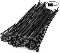Fixson Multi-Purpose Self-Locking Cable Ties Nylon Zip Wire Tie-Wraps (100 Piece) 8-Inch Cable-Tie Color Black (45-LB Strength)