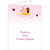 Girl Adorabug Baby Thank You Cards - Set of 20
