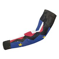 Sincerity First UK EU Broken Flag UV Protection Cooling Arm Sleeves for Sports Cycling Men Women