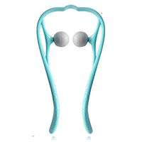 Neck Massager Pressure Point, VITTA Manual Trigger Point Massager for Neck Pain Relief Shiatu Lightweight & Portable for Home and Office Blue