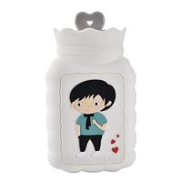 Taimot Cartoon Hot Water Bag Portable Water Injection Hot Water Pouch with Knitted Cover, Home School Hand Warmers for Children Outdoor Winter Heating