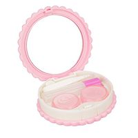 SUPVOX Contact Lens Case Holder Storage Box Container with Insert Mirror for Home Travel (Random Color)