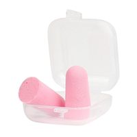 Sujing 1Pair Noise Cancelling Earplugs Soft Foam Earplugs Noise Reduction (Pink)