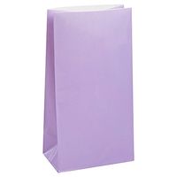 Lavender Paper Party Bags, 12ct