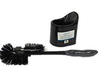 ALL FOR YOU Toilet Bowl Cleaning Brush and Holder Set-Dual Brushes (Black)