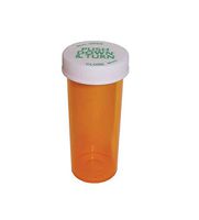 Cafe Cubano® 3.75 Oz / 60 Dram Prescription Pill Storage Vials with Child Resistant Push Down & Turn Caps (12)