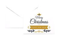 Merry Christmas and Happy New Year Elegant Stationery Note Card Set