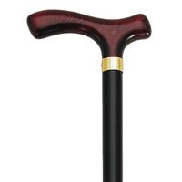 Men Fritz Cane Black Maple Shaft, Burgundy Handle  -Affordable Gift! Item #DHAR-9764400