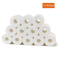 Comfyer Toilet Paper, 12 Rolls White Bath Tissue, 4-Ply Strong Soft Thick Bathroom Tissue, 4 Layers Skin-Friendly Household Towel Tissue with Ultra Absorption for Home Kitchen