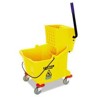 Flo-Pac Side-Press Bucket/Wringer Combo, 8.75 gal, Yellow (CFS3690404)
