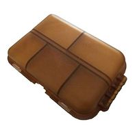 SUPVOX 1pcs 7 Day Pill Organizer Weekly Pill Box Dispenser Vitamin Container Travel Pill Case Daily Medicine Holder Portable for Medication Outdoor AM PM - Brownï¼ˆ7 Gridsï¼‰