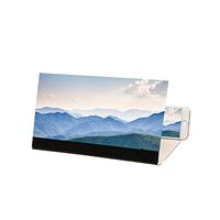 Screen Magnifying Loupe,Cell Phone Holder Screen Amplifier 3D Hd Movie Amplifier with Foldable Phone Holder Stand Compatible with All Smart Phone Amplifier (Color : Black)