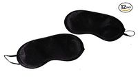 Lot of 2 Le Salon Sleeping Eye Mask Blindfold Soft Black - 12 Pack