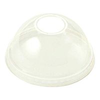 World Centric BOL-CS-8D 100% Compostable Ingeo Clear PLA Domed Paper Bowl Lids for 8 oz. Bowls (Pack of 1000)