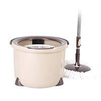 MISTXIN Magic Spin Mop and Bucket Set Microfibre Heads Stainless Steel 360 ° Floor Cleaning Cloth