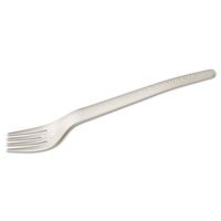 ECOPRODUCTS EPS012 Plantware Renewable & Compostable Cutlery, Fork, Pearl White, 1000/Carton