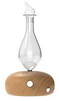 Droplet Nebulizing Diffuser - Waterless diffuser For Essential Oils Aromatherapy - Wood Base, Glass Top - Fills Big Rooms In Minutes With Organic Aromas - Two Scents by VINEVIDA (Light Wood)