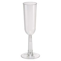 Club Pack of 48 Clear Reusable Champagne Flute Party Drinking Glasses 7oz