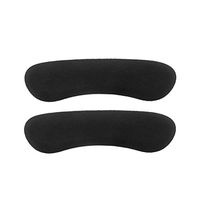 uxcell 1 Pair Black Fabric Surface Gel Foot Care Cushion Insole High Heel Shoes Back Pad