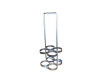 FWF Oxygen Rack W/Milk Man Style Handle/Floor MOUNTABLE Holds 4 (D OR E Style) CYLINDERS Diameter 4.3" Made in USA