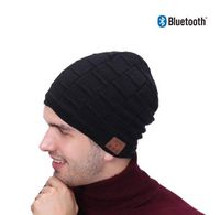 Make Your Life Bluetooth Beanie Music Gift Snowboard Hat with Removable Wireless Headset Headphone Earphone Cap Speaker Mic for Outdoor Skiing Running Music Tech Birthday （Black）