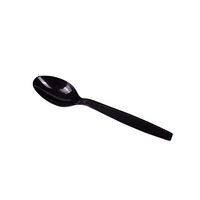 Karat U2023B 6.5" PS Extra-Heavy Weight Disposable Teaspoon, Black (Pack of 1000)