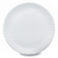 9" Round Uncoated Paper Plate (5 Boxes - 100 Plates per Box) - AB-310-12-20