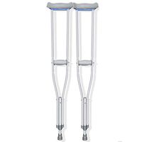 Underarm Crutches, Medical Anti-Skid Height Adjustable Aluminum Alloy Disabled Walker, Suitable for People with Reduced Mobility,Small
