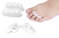 Hammer Toes Straightener and Corrector 4PCS Single and 3 Loop Gel Hammer Toe Pads Splints Cushion Reduce Foot Pain, Prevent Overlap, Flexible Foot Care Treatment by ERGOfoot