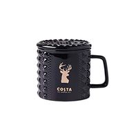 HUIJUNWENTI Mug, Creative Ceramic Cup, Couple Cup, Coffee Cup, Milk Cup, Office Cup with Lid, Tea Cup, 355ml Cups, (Color : Black)