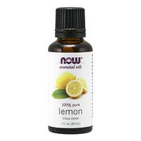 NOW Essential Oils, Lemon Oil, Cheerful Aromatherapy Scent, Cold Pressed, 100% Pure, Vegan, 1-Ounce