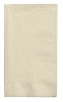 Creative Converting Touch of Color 100 Count 2-Ply Paper Dinner Napkins, Ivory , 16" x 16" - 279161