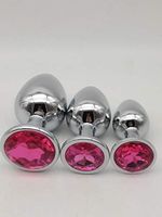 3 Men's and Women's Gemstone Stainless Steel (Rose Red)