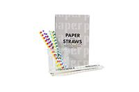 Reduceables 150 Individually Wrapped Biodegradable Paper Straws - Assorted Colors - Eco Friendly Drinking Straws - Disposable - Straws for Juice, Soda, Smoothies - Individually Wrapped Paper Straws