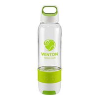 Custom Plastic Tumblers - Hydra Chill Water Bottle w/Cooling Towel- $5.95/pc, Qty 100 - Personalize with Logo PromoStadium™ - Lime