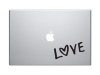 Love Doodle Art #11- Heart Word Decor - Valentine - 5" Black Vinyl Decal Sticker Car Macbook Laptop