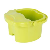 TOPBATHY Home Massage Bucket Foldable Soak Bucket Lightweight Plastic Bucket for Kids Children Relaxing (Green)