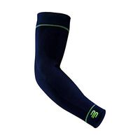 Bauerfeind Sports Compression Arm Sleeves (1 Pair) - Gradient Compression to Improve Oxygen and Blood Circulation in Arms - Air Knit Fabric Breathable, Durable, Washable (Navy, Medium/Short)