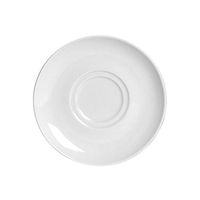 Francessa - Classico 6-1/4" White Porcelain Double-Well Saucer, Case of 12