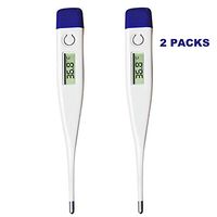 2pcs, Best Oral Digital Thermometer LCD Fast Reading Thermometer, °F/°C Switchable, for Children and Adults